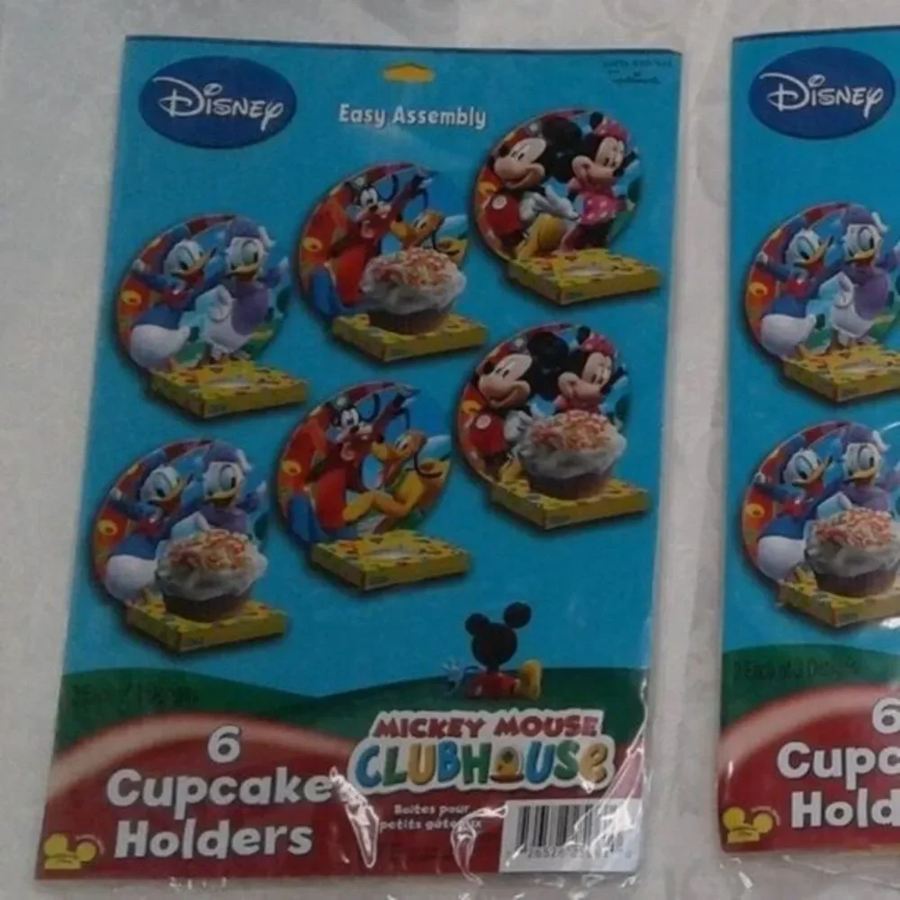 Disney Mickey Mouse Clubhouse Easy Assembly Package of 6 Cupcake Holders NEW